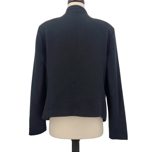 Escada Open Front Waffle Knit Jacket Black - Picture 4 of 7